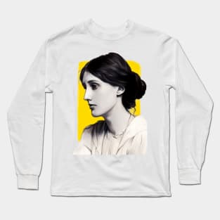 English author Virginia Woolf illustration Long Sleeve T-Shirt